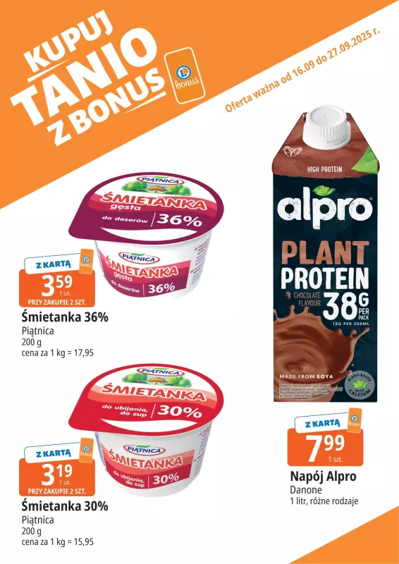 Leclerc - gazetka promocyjna Oferta E.Leclerc I Bonus skanujesz, kasę zyskujesz od wtorku 16.09 do soboty 27.09 - strona 8
