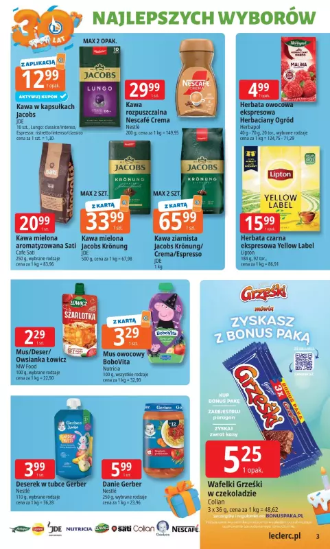 Leclerc - gazetka promocyjna Oferta E.Leclerc I 30 lat najlepszych wyborów   - strona 3