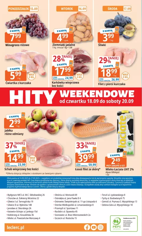 Leclerc - gazetka promocyjna Oferta E.Leclerc I 30 lat najlepszych wyborów od wtorku 16.09 do soboty 27.09 - strona 28