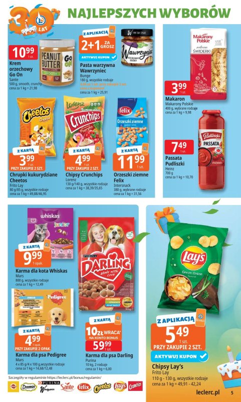 Leclerc - gazetka promocyjna Oferta E.Leclerc I 30 lat najlepszych wyborów od wtorku 16.09 do soboty 27.09 - strona 5
