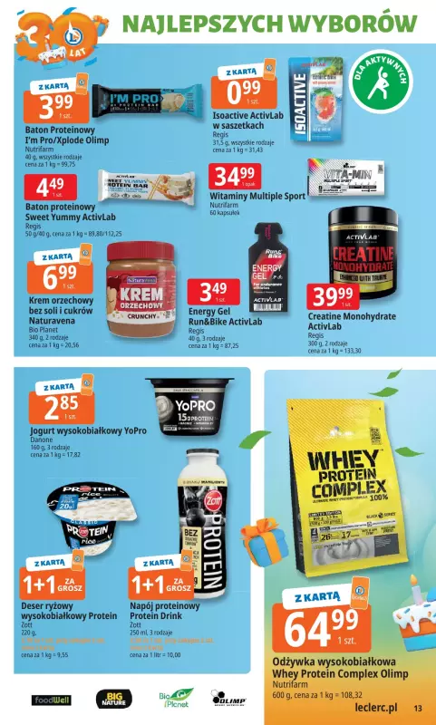Leclerc - gazetka promocyjna Oferta E.Leclerc I 30 lat najlepszych wyborów od wtorku 16.09 do soboty 27.09 - strona 13