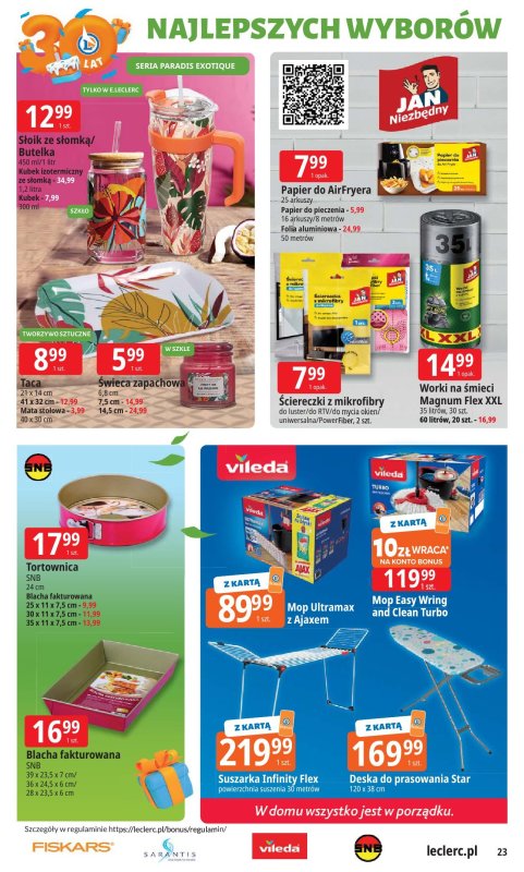 Leclerc - gazetka promocyjna Oferta E.Leclerc I 30 lat najlepszych wyborów od wtorku 16.09 do soboty 27.09 - strona 23