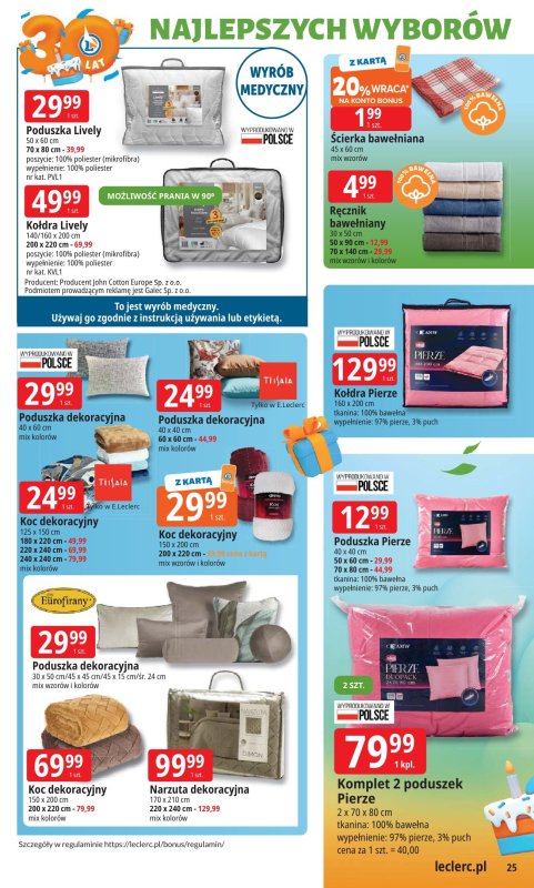 Leclerc - gazetka promocyjna Oferta E.Leclerc I 30 lat najlepszych wyborów od wtorku 16.09 do soboty 27.09 - strona 25