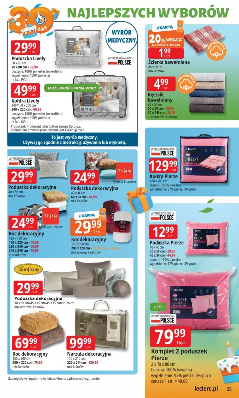 Leclerc - gazetka promocyjna Oferta E.Leclerc I 30 lat najlepszych wyborów od wtorku 16.09 do soboty 27.09 - strona 25