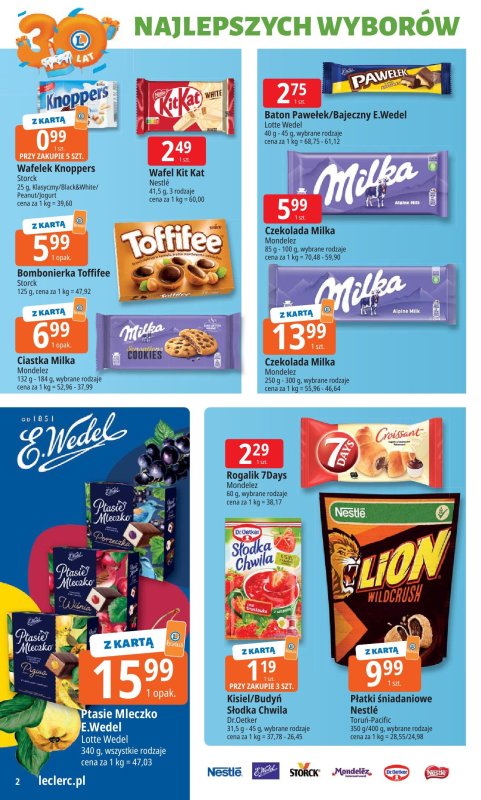 Leclerc - gazetka promocyjna Oferta E.Leclerc I 30 lat najlepszych wyborów od wtorku 16.09 do soboty 27.09 - strona 2