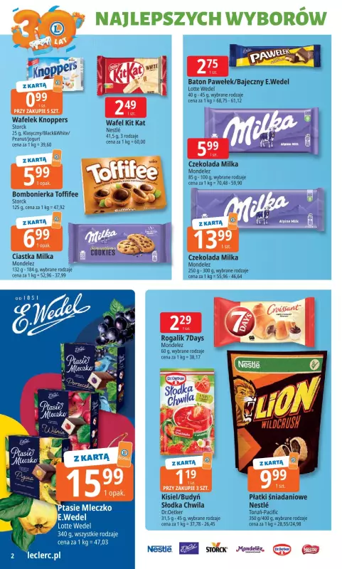 Leclerc - gazetka promocyjna Oferta E.Leclerc I 30 lat najlepszych wyborów   - strona 2