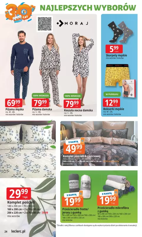 Leclerc - gazetka promocyjna Oferta E.Leclerc I 30 lat najlepszych wyborów od wtorku 16.09 do soboty 27.09 - strona 24