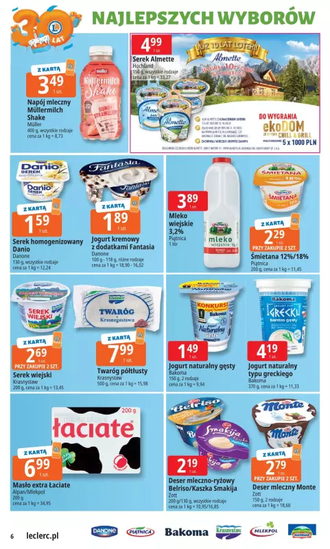 Leclerc - gazetka promocyjna Oferta E.Leclerc I 30 lat najlepszych wyborów od wtorku 16.09 do soboty 27.09 - strona 6