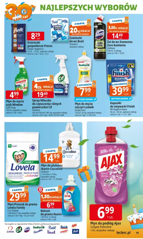 Leclerc - gazetka promocyjna Oferta E.Leclerc od poniedziałku 22.09 do poniedziałku 29.09 - strona 19