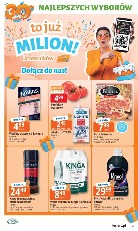 Leclerc - gazetka promocyjna Oferta E.Leclerc od poniedziałku 22.09 do poniedziałku 29.09 - strona 3