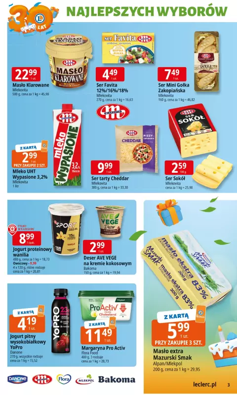 Leclerc - gazetka promocyjna Oferta E.Leclerc I 30 lat najlepszych wyborów   - strona 3