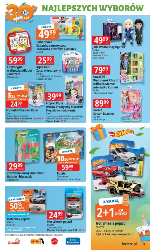 Leclerc - gazetka promocyjna Oferta E.Leclerc I 30 lat najlepszych wyborów od wtorku 30.09 do soboty 11.10 - strona 17