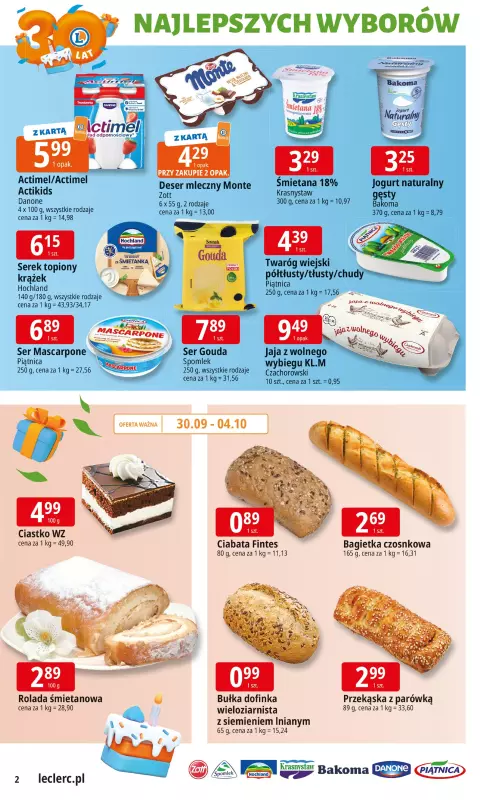 Leclerc - gazetka promocyjna Oferta E.Leclerc I 30 lat najlepszych wyborów   - strona 2