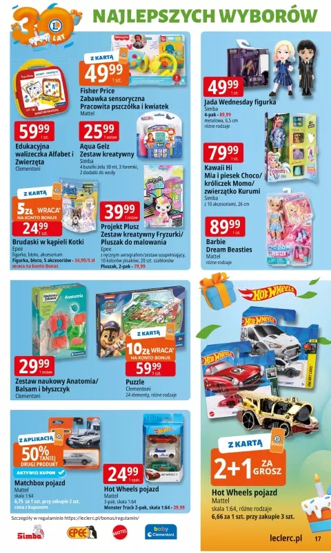 Leclerc - gazetka promocyjna Oferta E.Leclerc I 30 lat najlepszych wyborów od wtorku 30.09 do soboty 11.10 - strona 17