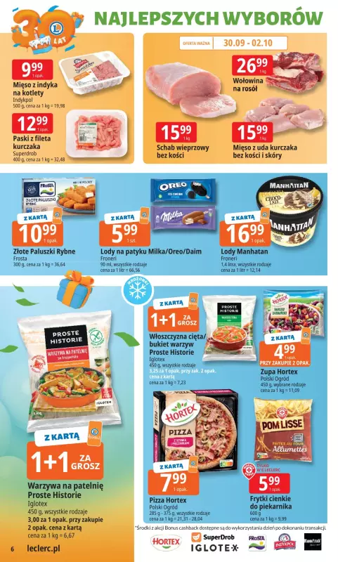 Leclerc - gazetka promocyjna Oferta E.Leclerc I 30 lat najlepszych wyborów od wtorku 30.09 do soboty 11.10 - strona 6