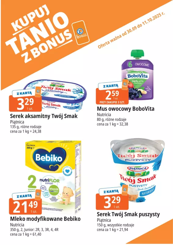 Leclerc - gazetka promocyjna Oferta E.Leclerc I Bonus skanujesz, kasę zyskujesz od wtorku 30.09 do soboty 11.10 - strona 2