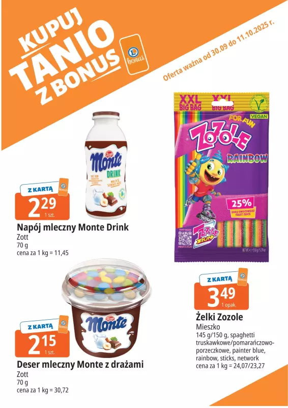 Leclerc - gazetka promocyjna Oferta E.Leclerc I Bonus skanujesz, kasę zyskujesz od wtorku 30.09 do soboty 11.10 - strona 4