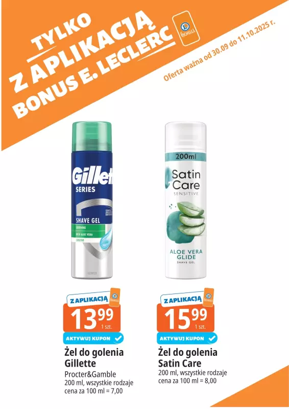 Leclerc - gazetka promocyjna Oferta E.Leclerc I Bonus skanujesz, kasę zyskujesz od wtorku 30.09 do soboty 11.10 - strona 4