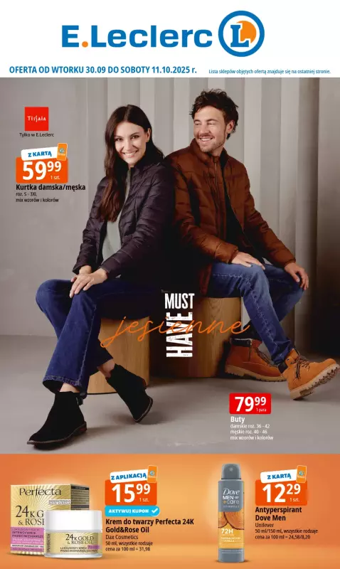 Leclerc - gazetka promocyjna Oferta E.Leclerc I Jesienne must have od wtorku 30.09 do soboty 11.10