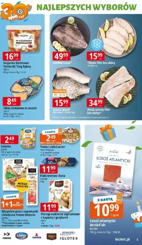 Leclerc - gazetka promocyjna Oferta E.Leclerc I 30 lat najlepszych wyborów od poniedziałku 06.10 do poniedziałku 13.10 - strona 5