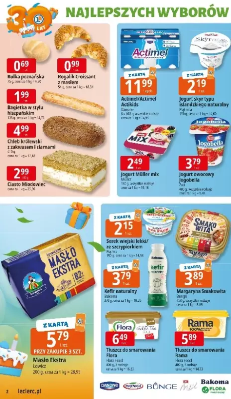 Leclerc - gazetka promocyjna Oferta E.Leclerc I 30 lat najlepszych wyborów od poniedziałku 06.10 do poniedziałku 13.10 - strona 2