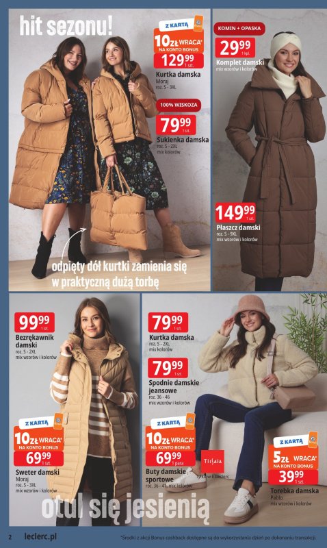 Leclerc - gazetka promocyjna Oferta E.Leclerc I Jesienne must have od piątku 03.10 do soboty 11.10 - strona 2