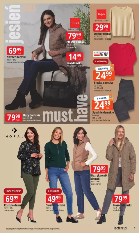 Leclerc - gazetka promocyjna Oferta E.Leclerc I Jesienne must have od piątku 03.10 do soboty 11.10 - strona 3
