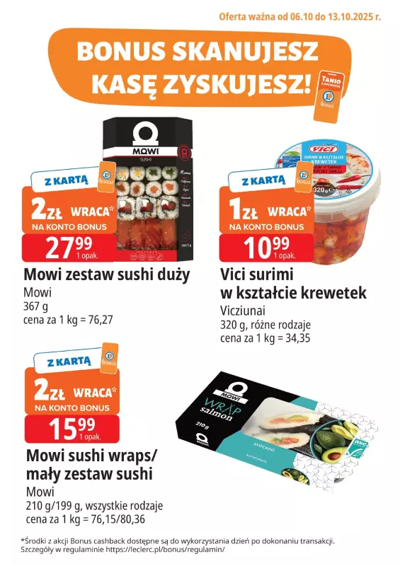Leclerc - gazetka promocyjna Oferta E.Leclerc I Bonus skanujesz, kasę zyskujesz   - strona 2
