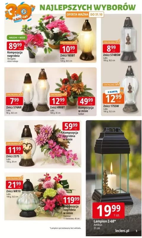 Leclerc - gazetka promocyjna Oferta E.Leclerc I 30 lat najlepszych wyborów od wtorku 14.10 do soboty 25.10 - strona 5