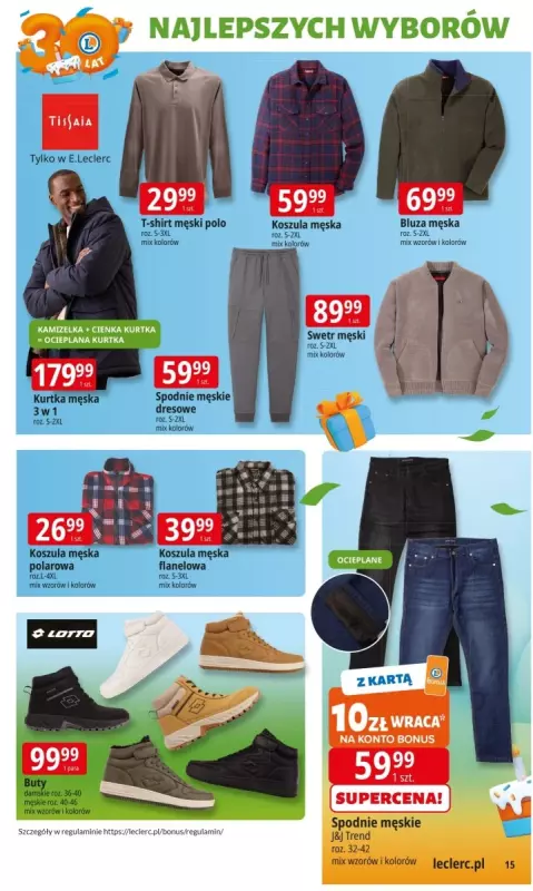 Leclerc - gazetka promocyjna Oferta E.Leclerc I 30 lat najlepszych wyborów od wtorku 14.10 do soboty 25.10 - strona 15
