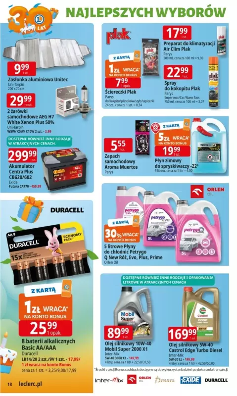 Leclerc - gazetka promocyjna Oferta E.Leclerc I 30 lat najlepszych wyborów od wtorku 14.10 do soboty 25.10 - strona 18