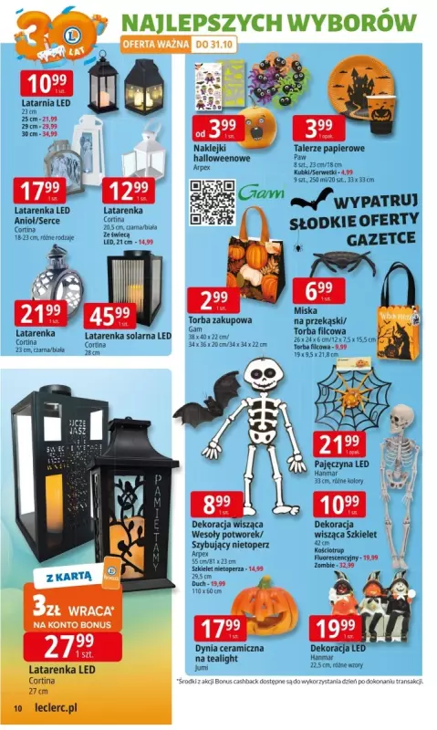 Leclerc - gazetka promocyjna Oferta E.Leclerc I 30 lat najlepszych wyborów od wtorku 14.10 do soboty 25.10 - strona 10