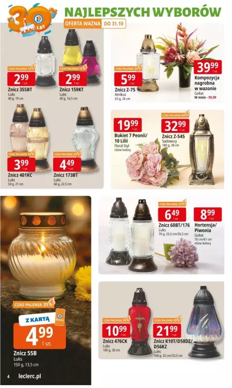 Leclerc - gazetka promocyjna Oferta E.Leclerc I 30 lat najlepszych wyborów od wtorku 14.10 do soboty 25.10 - strona 4