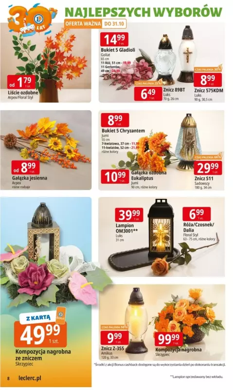 Leclerc - gazetka promocyjna Oferta E.Leclerc I 30 lat najlepszych wyborów od wtorku 14.10 do soboty 25.10 - strona 8