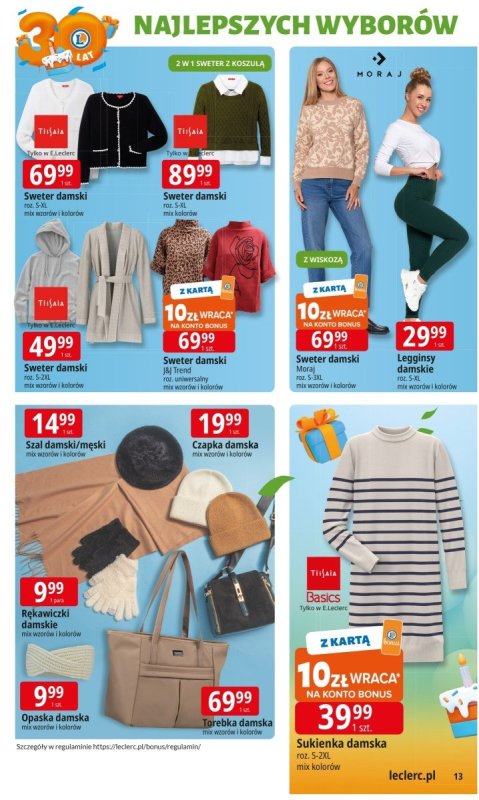 Leclerc - gazetka promocyjna Oferta E.Leclerc I 30 lat najlepszych wyborów od wtorku 14.10 do soboty 25.10 - strona 13