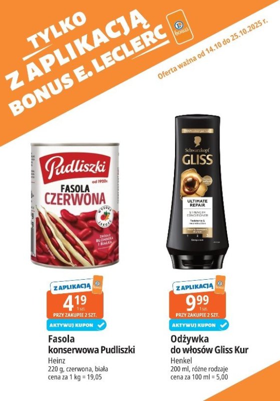 Leclerc - gazetka promocyjna Oferta E.Leclerc I Bonus skanujesz, kasę zyskujesz od wtorku 14.10 do soboty 25.10 - strona 16