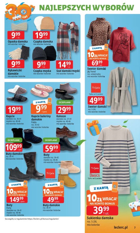 Leclerc - gazetka promocyjna Oferta E.Leclerc I 30 lat najlepszych wyborów od wtorku 14.10 do soboty 25.10 - strona 7