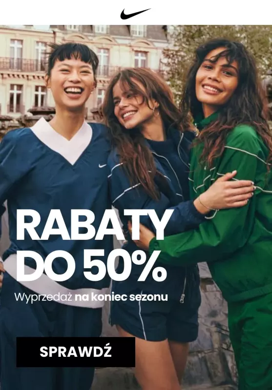 NIKE - gazetka promocyjna Wyprzedaż - rabaty do -50% od wtorku 03.09 do poniedziałku 09.09