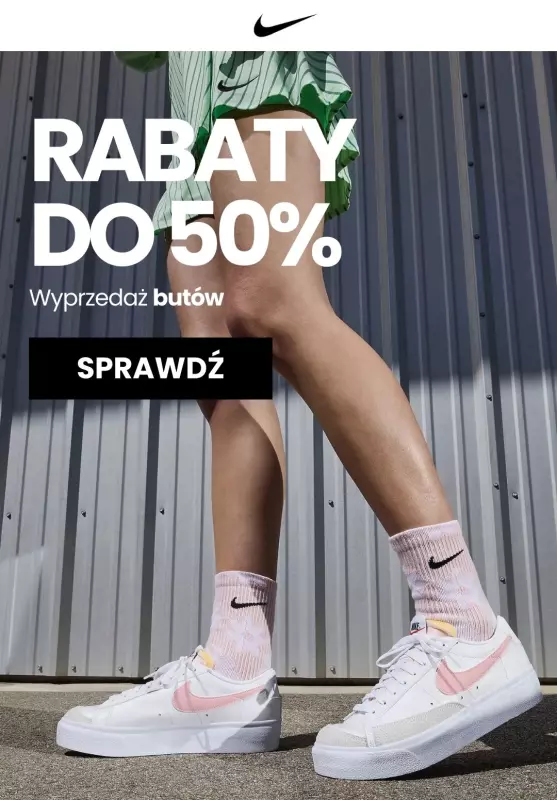 NIKE - gazetka promocyjna RABATY DO 50% - Wyprzedaż butów od piątku 27.09 do czwartku 03.10