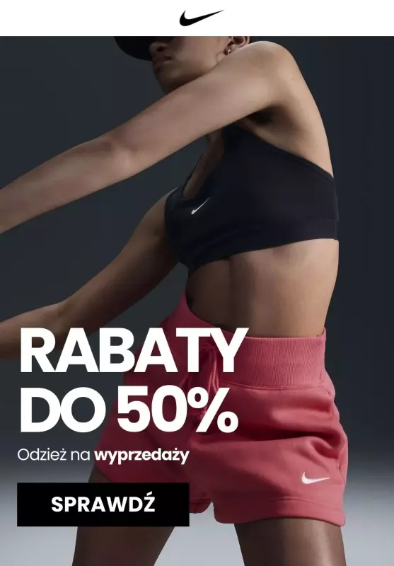 NIKE - gazetka promocyjna Wyprzedaż odzieży do -50% od środy 30.10 do wtorku 05.11