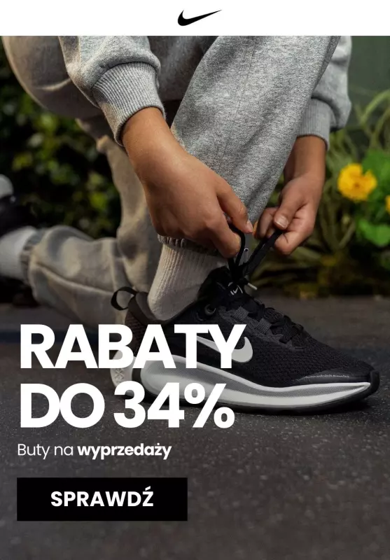 NIKE - gazetka promocyjna Wyprzedaż butów do -34% od środy 30.10 do wtorku 05.11