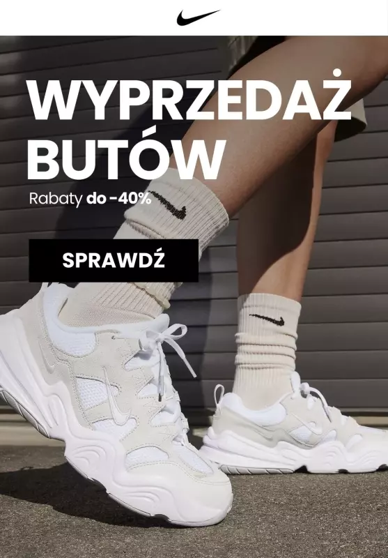 NIKE - gazetka promocyjna Wyprzedaż butów do -40% od czwartku 09.01 