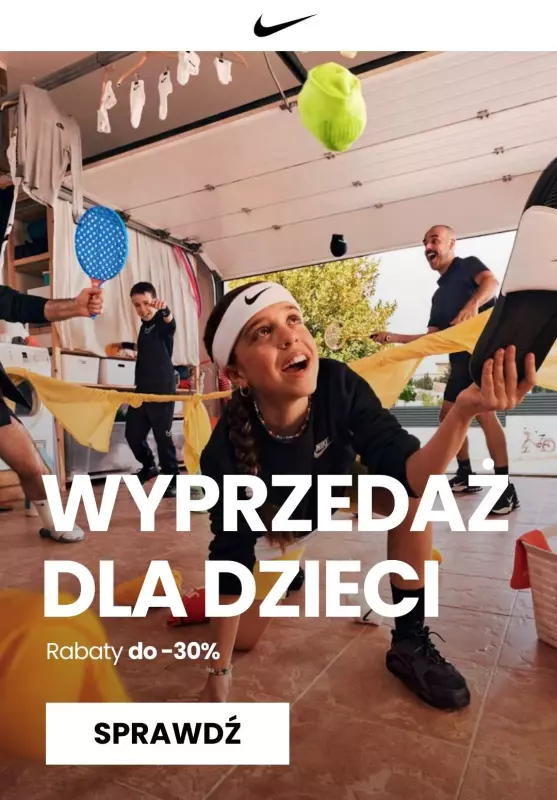 NIKE - gazetka promocyjna Do -30% Wyprzedaż produktów dla dzieci od wtorku 25.02 