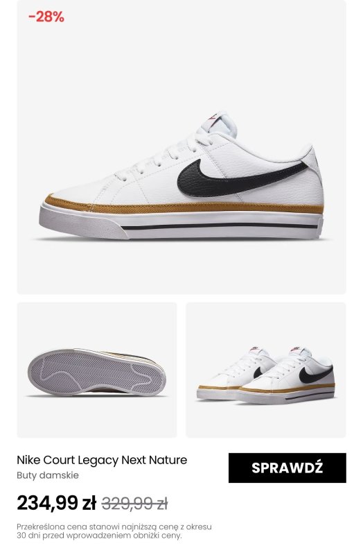 NIKE - gazetka promocyjna Do -35% letnia wyprzedaż butów od czwartku 26.06  - strona 8