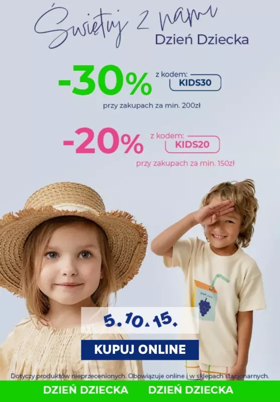 5.10.15 - gazetka promocyjna -30% przy zakupach za min. 200 zł od piątku 30.05 do niedzieli 01.06
