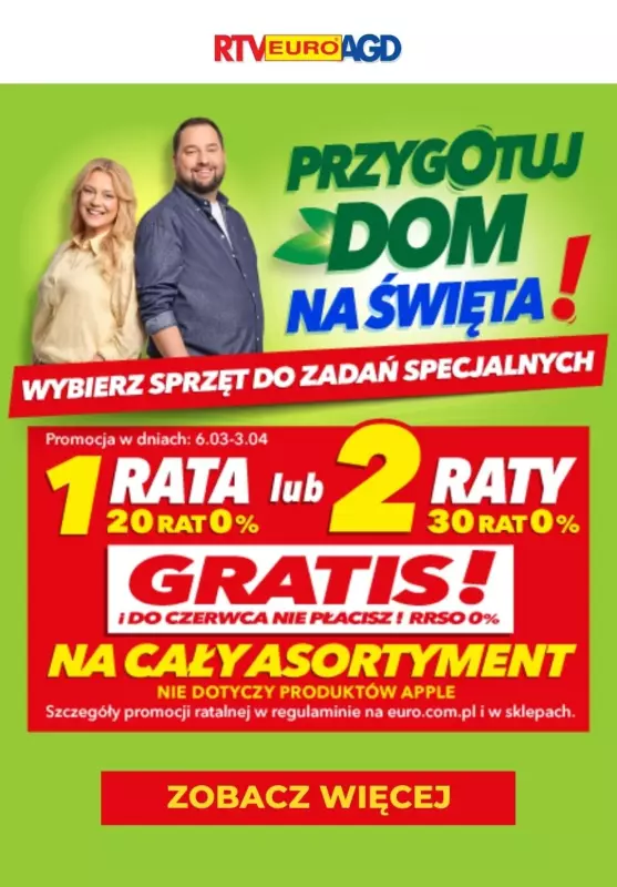 EURO RTV AGD - gazetka promocyjna Przygotuj dom na święta! od wtorku 12.03 