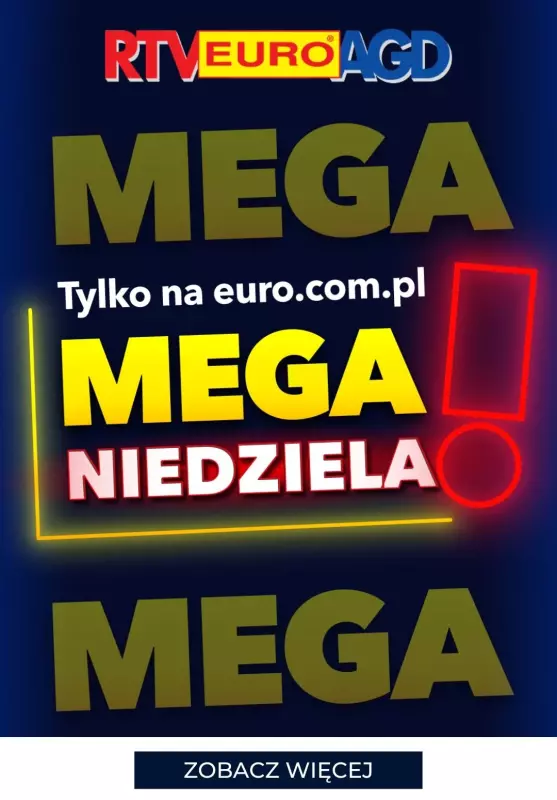 EURO RTV AGD - gazetka promocyjna Euro Mega Niedziela! od soboty 16.03 do niedzieli 17.03