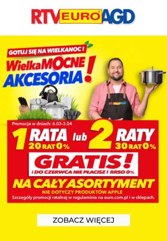 EURO RTV AGD - gazetka promocyjna Gotuj się na Wielkanoc - akcesoria do kuchni od wtorku 19.03 do środy 03.04