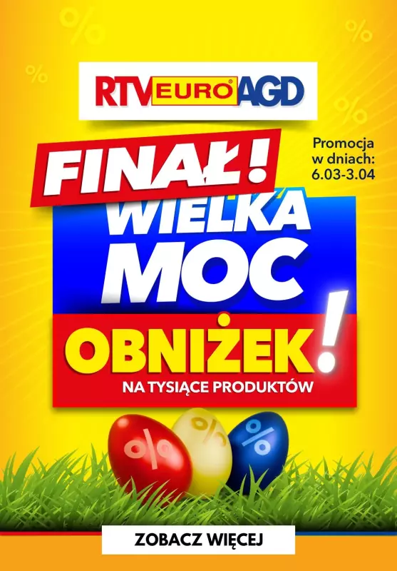 EURO RTV AGD - gazetka promocyjna Finał wielkamocy obniżek! od wtorku 26.03 do środy 03.04