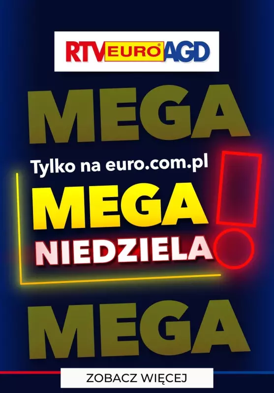 EURO RTV AGD - gazetka promocyjna Mega niedziela! od soboty 30.03 do niedzieli 31.03